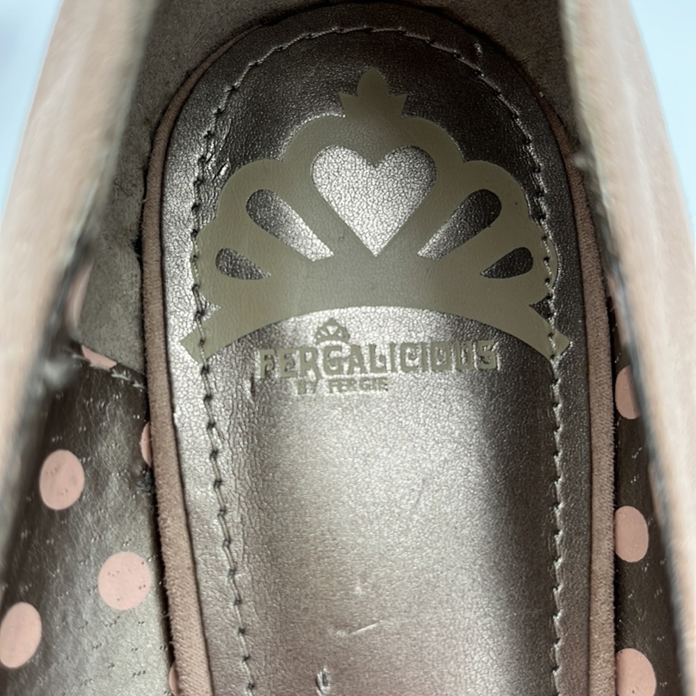 Fergalicious by Fergie Tan High Heel Espadrille Wedges Shoes Size 8.5 - Picture 10 of 11